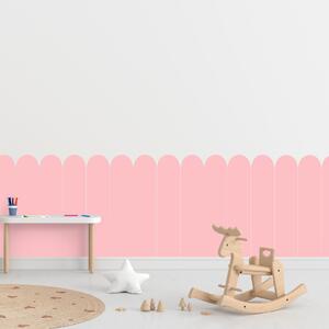 PIPPER. Textilná samolepiaca tapeta - Oblúk - Cukríkovo ružová farba Farba: Bledá, Veľkosť: 80 cm