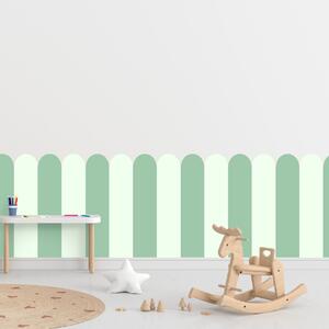 PIPPER. Textilná samolepiaca tapeta - Oblúk - Mätová farba Farba: Kombinácia, Veľkosť: 80 cm