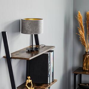 Stolová lampa Golden Roller sivá/zlatá výška 30 cm