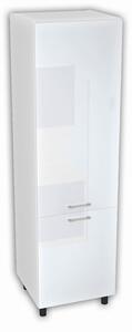 Vysoká kuchynská skrinka VENTO DL-60/214 na vstavanú chladničku - biela