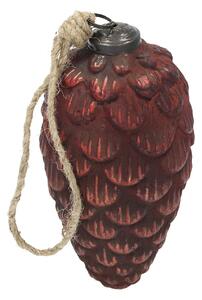 Ozdoba Vintage Cone 16 cm red