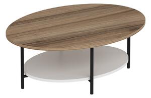 Dizajnový konferenčný stolík Quintilio 90 cm dub / biely