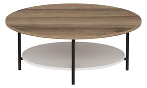 Dizajnový konferenčný stolík Quintilio 90 cm dub / biely