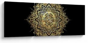 Obraz - Mandala bohatstvo (s hodinami) (90x30 cm)