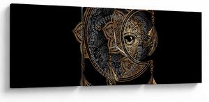 Obraz - Magické oko (s hodinami) (90x30 cm)