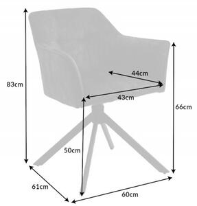 Dizajnová otočná stolička Galileo tmavosivý zamat