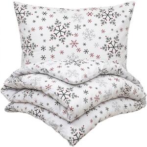 4Home obliečky mikroflanel Snowflakes, 140 x 220 cm, 70 x 90 cm