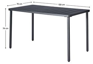 KONDELA Záhradný stôl, čierna, SALTON