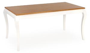 Rozkladací jedálenský stôl WINDSOR 160-240x90 cm - tmavý dub / biela