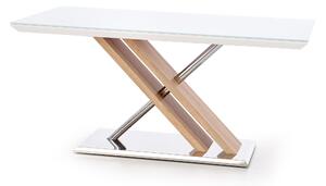 Jedálenský stôl Nexus 160x90 cm - biela / dub sonoma