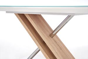 Jedálenský stôl Nexus 160x90 cm - biela / dub sonoma