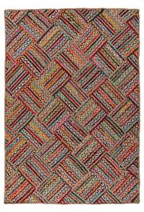 PLOCHO TKANÝ KOBEREC, 80/150 cm, viacfarebná, červená XXXL - Koberce