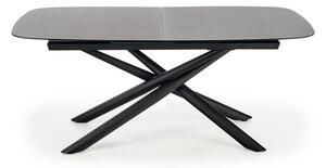 Rozkladací jedálenský stôl Capello 180-240x95 cm - tmavosivá / čierna