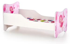 Detská posteľ Happy Fairy - 145x76 cm - biela / ružová