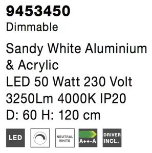 LED luster Rando Thin 60 4000K biele