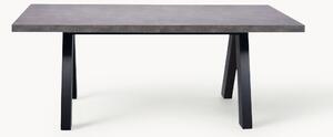 Rozkladací jedálenský stôl s betónovým vzhľadom Apex, 200 - 250 x 100 cm