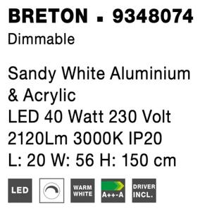 LED stojaca lampa Breton 20 biele