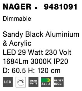 LED luster Nager 60.5 čierne