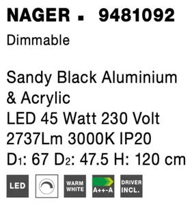 LED luster Nager 59 čierne