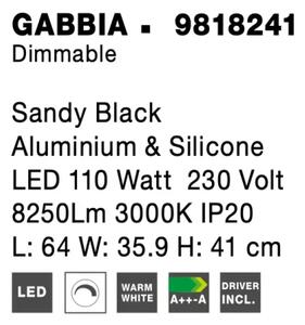 Stropné svietidlo LED so stmievaním Gabbia 64 čierne
