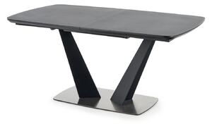 FANGOR stôl rozkládací, Pracovná doska - tmavý popol, Podstavec - Čierny