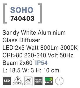 Vonkajšie LED svietidlo Soho 18.5 biele