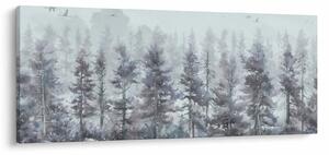Obraz - Borovicový les II., aquarel (120x50 cm)