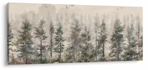 Obraz - Borovicový les I., aquarel (120x50 cm)