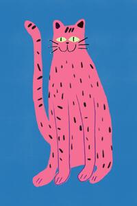Ilustrácia Pink cat, Little Dean, (26.7 x 40 cm)
