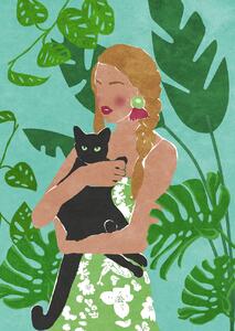 Ilustrácia Cat Lover, Raissa Oltmanns, (30 x 40 cm)