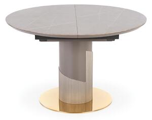 MUSCAT Rozkládací stôl Pracovná doska - Popolový mramor, noha - svetlý popol / zlaté