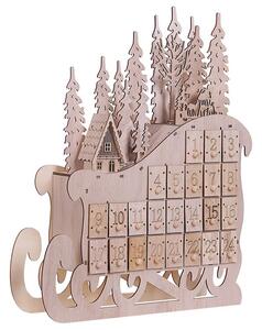Vonkajšia dekorácia sane a adventný kalendár Impza (svetlé drevo). Vlastná spoľahlivá doprava až k Vám domov. 1080398