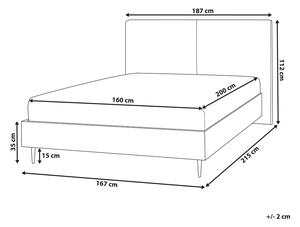 Manželská posteľ 160 cm Izeza (sivá). Vlastná spoľahlivá doprava až k Vám domov. 1080420