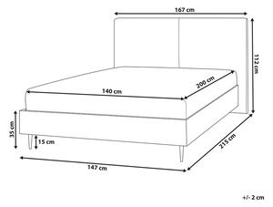 Manželská posteľ 140 cm Izeza (sivá). Vlastná spoľahlivá doprava až k Vám domov. 1080419