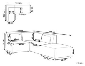 Rohová sedacia súprava s taburetkou Lemia (sivá béžová) (P). Vlastná spoľahlivá doprava až k Vám domov. 1080872