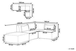 Rohová sedacia súprava s taburetkou Lemia (biela) (L). Vlastná spoľahlivá doprava až k Vám domov. 1080866