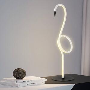 Stolná LED lampa Flamingo, biela, kov, výška 50 cm