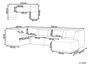 Rohová sedacia súprava s taburetkou Lemia (tmavozelená) (P). Vlastná spoľahlivá doprava až k Vám domov. 1080887