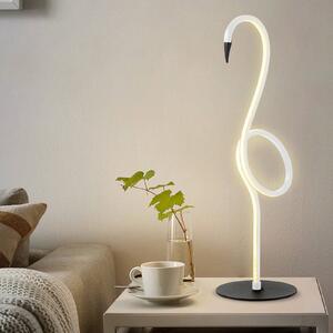 Stolná LED lampa Flamingo, biela, kov, výška 50 cm