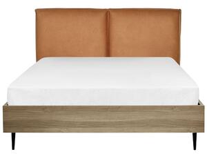 Manželská posteľ 140 cm Limza (hnedá). Vlastná spoľahlivá doprava až k Vám domov. 1080943