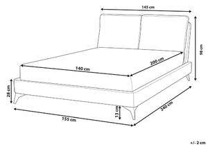 Manželská posteľ 140 cm Mellody (sivobéžová) (s roštom). Vlastná spoľahlivá doprava až k Vám domov. 1081351