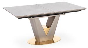 VALENTINO Rozkládací stôl svetlý popol/zlaté