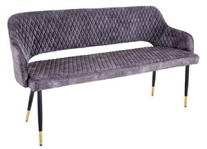 Dizajnová lavica Laney 162 cm sivý zamat