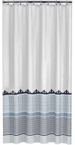 Sealskin Sprchový záves Marrakech biely 180 cm modrý
