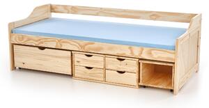 Drevená detská posteľ so zásuvkami Maxima 2 90x200 - borovica