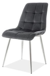 Jedálenská stolička CHAC 2 čierna/chróm