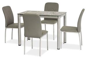 Jedálenský stôl DOMOR sivá, 100x60 cm