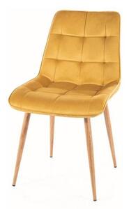 Jedálenská stolička CHAC 1 dub/žltá