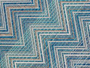 Cik-cak exteriérový koberec modrý 160x230 cm