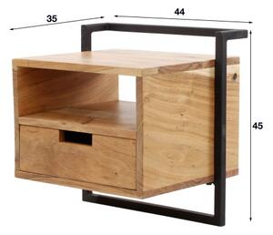 Nočný stolík 25-96 Air Drevo Acacia-Komfort-nábytok